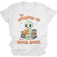 Cute Halloween Teacher Librarian Mummy Reading Books Unisex Jersey T-Shirt Cute Halloween Teacher Librarian Mummy Reading Books Unisex Jersey T-Shirt