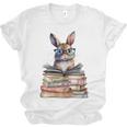 Cute Reading Bunny With Glasses Books Bookworm Reader Book Premium Tri-Blend Unisex Jersey T-Shirt Cute Reading Bunny With Glasses Books Bookworm Reader Book Premium Tri-Blend Unisex Jersey T-Shirt