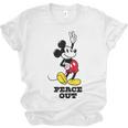 Disney Mickey Mouse Peace Out Totally Retro Graduation Unisex Jersey T-Shirt