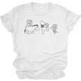 Disney Winnie The Pooh Eeyore Pooh & Piglet Carrying Books Unisex Jersey T-Shirt