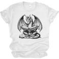 Dragon Reading Book Bookworm Books Dragon Lover Learning Unisex Jersey T-Shirt