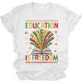 Education Is Freedom Books Lover History Month Unisex Jersey T-Shirt