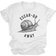 Escar Go Away Snail Vintage French Pun Introvert Humor Unisex Jersey T-Shirt Escar Go Away Snail Vintage French Pun Introvert Humor Unisex Jersey T-Shirt