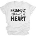 Friendly Introvert At Heart Unisex Jersey T-Shirt Friendly Introvert At Heart Unisex Jersey T-Shirt
