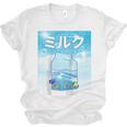 Frutiger Aero Aesthetic Tech Kawaii Milk Underwater Fishes Raglan Baseball Tee Unisex Jersey T-Shirt Frutiger Aero Aesthetic Tech Kawaii Milk Underwater Fishes Raglan Baseball Tee Unisex Jersey T-Shirt
