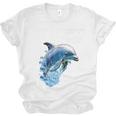 Frutiger Aero Splashy Dolphin Y2k Aesthetic Graphic Premium Unisex Jersey T-Shirt Frutiger Aero Splashy Dolphin Y2k Aesthetic Graphic Premium Unisex Jersey T-Shirt
