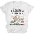 Gardening & Library Lover Books Reading Plants Cute Unisex Jersey T-Shirt Gardening & Library Lover Books Reading Plants Cute Unisex Jersey T-Shirt