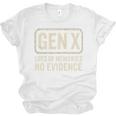 Gen X Lots Of Memories No Evidence Retro Nostalgia Premium Tri-Blend Unisex Jersey T-Shirt Gen X Lots Of Memories No Evidence Retro Nostalgia Premium Tri-Blend Unisex Jersey T-Shirt