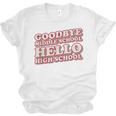 Goodbye Middle School Hello High School 8th Grade Graduation Unisex Jersey T-Shirt