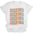 Groovy Senior Graduation Cute Groovy Senior Class Of 2024 Unisex Jersey T-Shirt