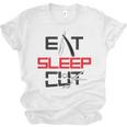 Haircutter Barber Eat Sleep Cut Barbering Graduation Unisex Jersey T-Shirt
