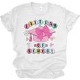 Happy Last Day Of School Coquette Bow Graduation Girls Kids Unisex Jersey T-Shirt