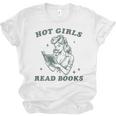 Hot Girls Read Books Bookish Booklover Christmas Unisex Jersey T-Shirt