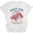 Hotrod Rebel Automotive Nostalgia Old Car Distressed Premium Tri-Blend Unisex Jersey T-Shirt
