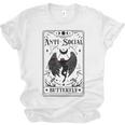 Introvert Apparel Emporium Mothman Tarot Card Antisocial Butterfly Cryptozoologist -Adults Grey Unisex Jersey T-Shirt Introvert Apparel Emporium Mothman Tarot Card Antisocial Butterfly Cryptozoologist -Adults Grey Unisex Jersey T-Shirt