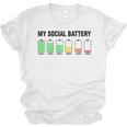 Introvert Cute My Social Battery Raglan Baseball Tee Unisex Jersey T-Shirt Introvert Cute My Social Battery Raglan Baseball Tee Unisex Jersey T-Shirt