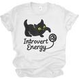 Introvert Energy Cat Love Cat Meme Unisex Jersey T-Shirt Introvert Energy Cat Love Cat Meme Unisex Jersey T-Shirt