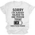 Introvert Sorry I’Ve Already Talked To One Person Today Unisex Jersey T-Shirt Introvert Sorry I’Ve Already Talked To One Person Today Unisex Jersey T-Shirt
