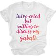Introverted Willing To Discuss Gabali Introvert Unisex Jersey T-Shirt Introverted Willing To Discuss Gabali Introvert Unisex Jersey T-Shirt