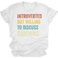 Introverted But Willing To Discuss Running Hobby Unisex Jersey T-Shirt Introverted But Willing To Discuss Running Hobby Unisex Jersey T-Shirt