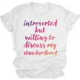 Introverted Willing To Discuss Standardbred Introvert Unisex Jersey T-Shirt