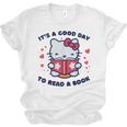 It's a Good Day To Read a Book Cute Cat Book Day Girls Boys Unisex Jersey T-Shirt