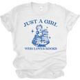 Just a Girl Who Loves Books Book Lover Bookish Unisex Jersey T-Shirt