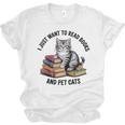 I Just Want To Read Books And Pet Cats Raglan Baseball Tee Unisex Jersey T-Shirt I Just Want To Read Books And Pet Cats Raglan Baseball Tee Unisex Jersey T-Shirt