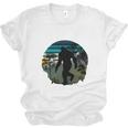 Just Me And My Yeti Retro Sunset Mountain Hiking Introvert Unisex Jersey T-Shirt