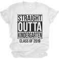 Kids Straight Outta Kindergarten Class Of 2019 Graduation Unisex Jersey T-Shirt