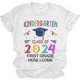 Kindergarten Graduation Class 2024 1st Grade Here I Come Unisex Jersey T-Shirt