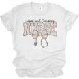 Labor And Delivery Nurse Stethoscope Coquette Bow Graduation Unisex Jersey T-Shirt