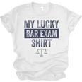 Law School Graduation Him Her Lucky Bar Exam Unisex Jersey T-Shirt
