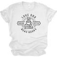 Love God Drink Coffee Read Books Book Lover Unisex Jersey T-Shirt