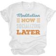 Meditation Now Minimal Socializing Introvert Vintage Unisex Jersey T-Shirt