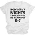 How Many Nights A Week Should You Be Reading 6-7 Book Lover Premium Tri-Blend Unisex Jersey T-Shirt