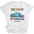 No Wi-Fi No Problem – Retro Dial Up Tech Nostalgia Premium Tri-Blend Unisex Jersey T-Shirt
