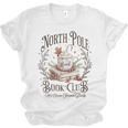 North Pole Readers Club Bookish Xmas Santa Book Reading Unisex Jersey T-Shirt