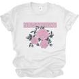 Nostalgia 80s 90s Retro Style Graphics Rose Pink Flower Unisex Jersey T-Shirt