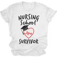 Nursing School Survivor Women Graduation RN Gift Shirt Unisex Jersey T-Shirt