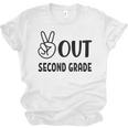 Peace Out Second Grade Last Day Of School Graduation Kids Unisex Jersey T-Shirt
