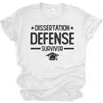 PhD Graduation Dissertation Defense Survivor PhD Unisex Jersey T-Shirt