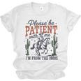 Please Be Patient I'm From The 1900s Cowboy Skeleton Unisex Jersey T-Shirt Please Be Patient I'm From The 1900s Cowboy Skeleton Unisex Jersey T-Shirt