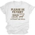 Please Be Patient With Me I'm From The 1900s Retro Horse Unisex Jersey T-Shirt