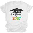 Pre-K -12th Grade Hand Prints Space Graduation Class Of 2037 Unisex Jersey T-Shirt