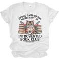 Proud Introverted Book Club Anti Social Reader Pet Cat Unisex Jersey T-Shirt Proud Introverted Book Club Anti Social Reader Pet Cat Unisex Jersey T-Shirt