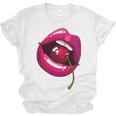 Rainbow Lips With a Cherry In The Mouth 80s Nostalgia Premium Tri-Blend Unisex Jersey T-Shirt Rainbow Lips With a Cherry In The Mouth 80s Nostalgia Premium Tri-Blend Unisex Jersey T-Shirt