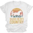 Raised On 90’s Country Horse Retro Nostalgia Western Music Unisex Jersey T-Shirt