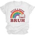 Read A Book Bruh Rainbow Vintage Reading Library Student Unisex Jersey T-Shirt Read A Book Bruh Rainbow Vintage Reading Library Student Unisex Jersey T-Shirt