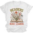 Reading Squad Book Lover Bookish Floral Readers Make Leaders Unisex Jersey T-Shirt